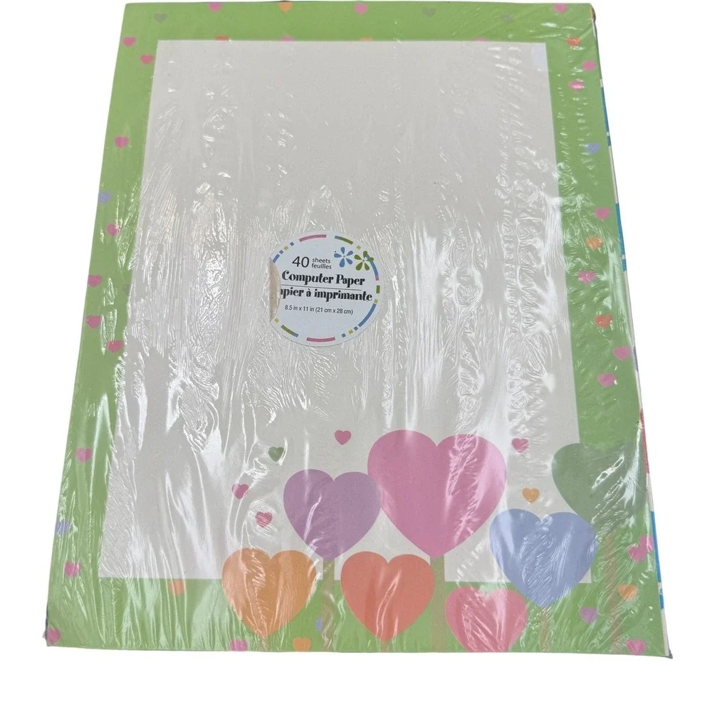 Greenbrier International Heart Balloon Computer Paper 3 Packs 120 Sheets 8.5x11